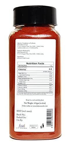 KDA Red Kashmiri Chilli Powder (Lal Kashmiri Mirch), 125g