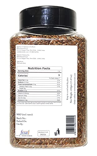 KDA Raw Flax Seeds (Alsi) | Unsalted | Superfood, 450g