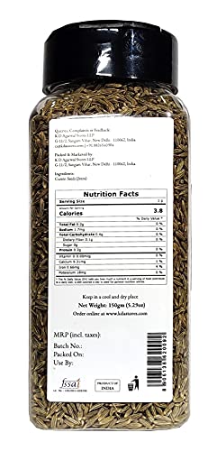 KDA Whole Cumin Seeds (Sabut Jeera), 150g