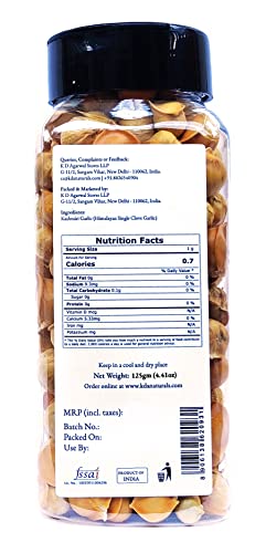 KDA Kashmiri Garlic (Himalayan Single Clove Garlic), 125g