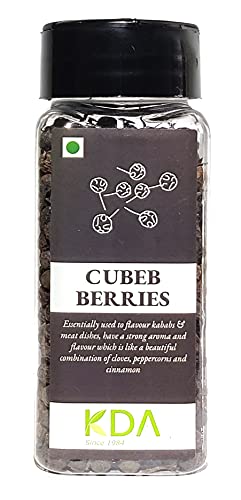 KDA Cubeb Berries (Shital Chini / Kabab Chini) | Cubeb Pepper | Tailed Pepper, 50g
