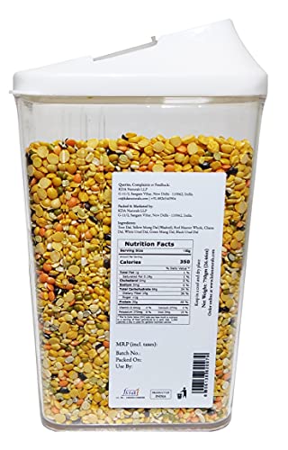 KDA Mixed Dal (7-in-1) | Super Healthy | Handpicked & Unpolished | Free Easy Flow Container, 750g