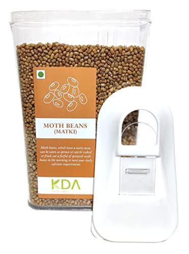 KDA Moth Beans (Matki) | Turkish Gram | Handpicked & Unpolished | Free Easy Flow Container, 750g