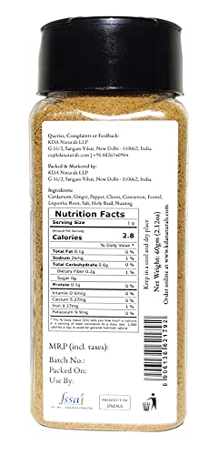 KDA Tea Masala Powder | Chai Masala | Refreshing & Immunity Boosting | Authentic Spice Mix, 60g