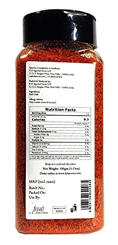 KDA Red Chilli (Coarsely Grounded / Kuti Mirch) | Hot & Spicy, 100g