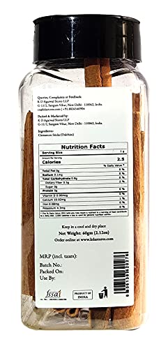 KDA Cinnamon Sticks (Whole Dalchini), 60g
