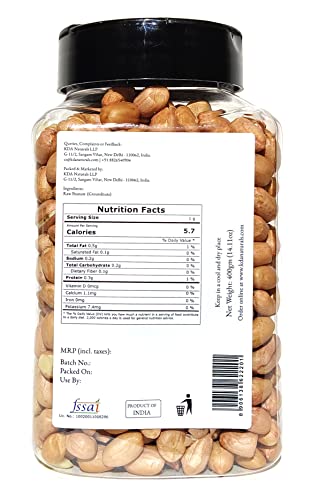 KDA Raw Peanuts | Groundnuts | Unpolished, 400g