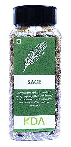 KDA Dried Sage Leaves | Aromatic Herb, 25g