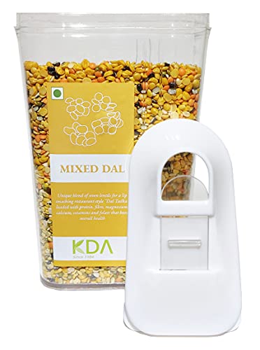 KDA Mixed Dal (7-in-1) | Super Healthy | Handpicked & Unpolished | Free Easy Flow Container, 750g