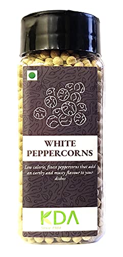 KDA White Peppercorns (White Pepper / Safed Mirch), 90g