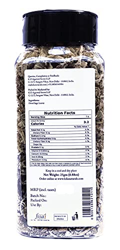 KDA Dried Sage Leaves | Aromatic Herb, 25g