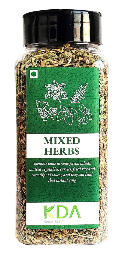 KDA Mixed Herbs | Exotic Blend of Oregano, Rosemary, Marjoram, Basil, Thyme, Parsley & Sage, 50g