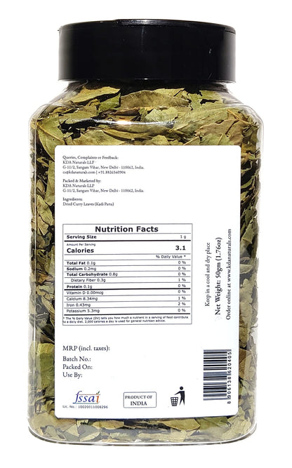 KDA Dried Curry Leaves (Kadi Patta), 50g